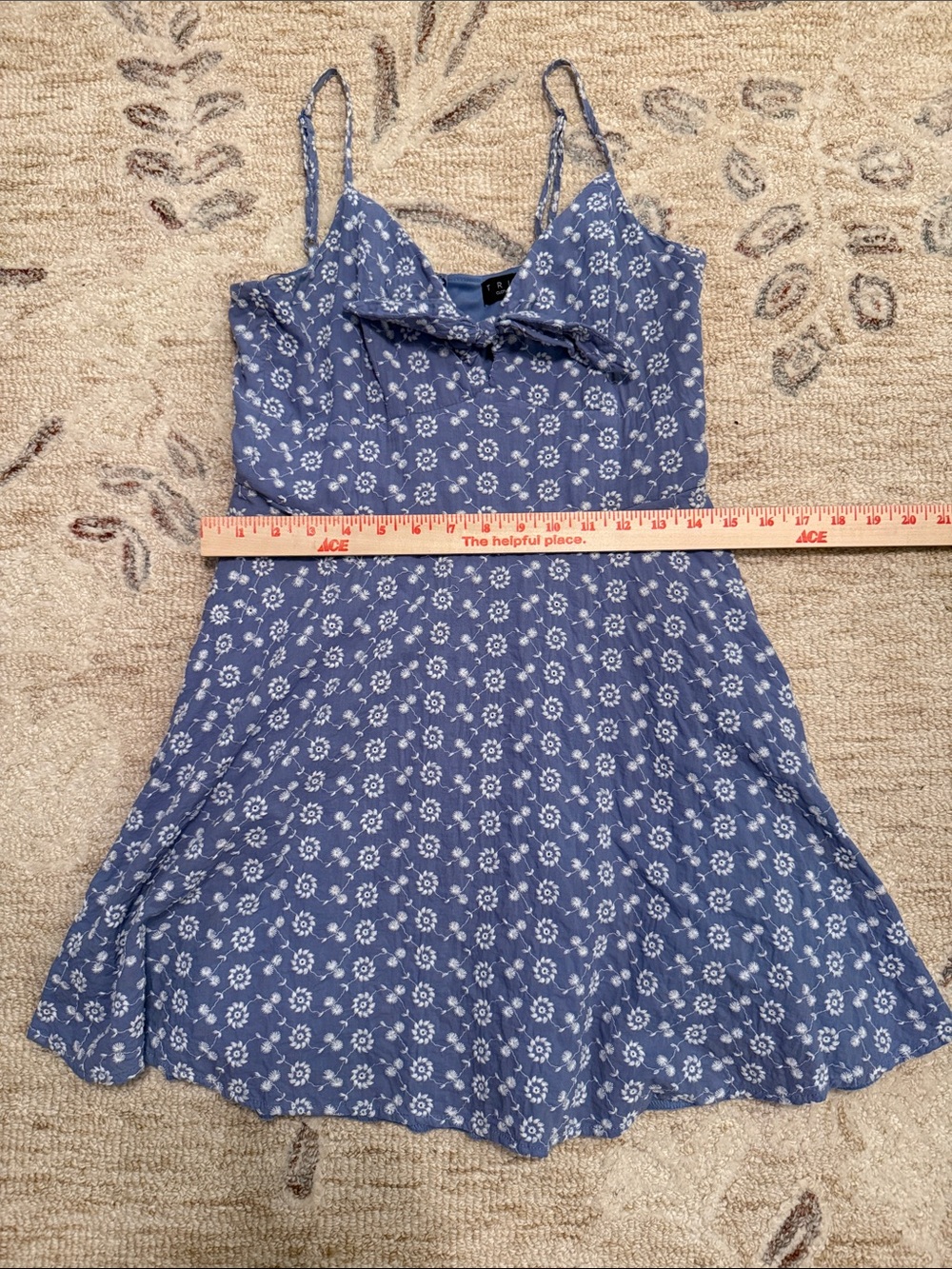 Trixxi Blue Floral Spaghetti-Strap Sundress